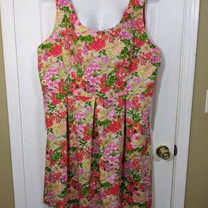 Tiana B Multi-Colored Floral Sleeveless Fit & Flare Midi Dress - size 24W